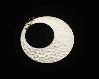Hammered Brass Hoop Earrings