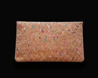 Street Level Cork Clutch with Colorful Flecks