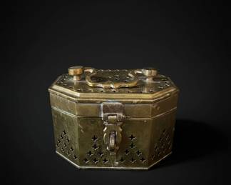 Octagonal Brass Cricket Box