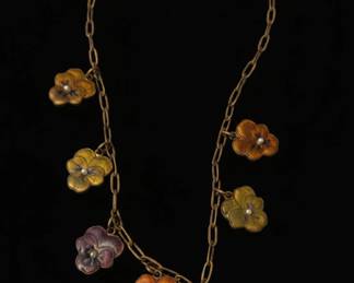 Janny Enamel Flower Necklace