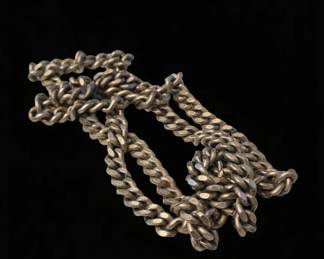 Vintage Silver plated Curb Chain Necklace
