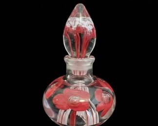 Art Glass Perfume Bottle with Stopper