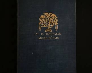 More Poems by A. E. Housman Jonathan Cape First Edition