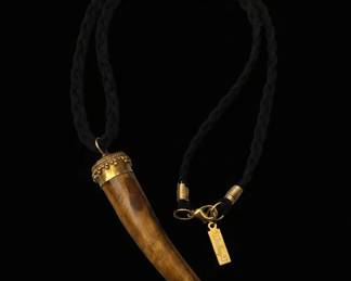 Whitley V Horn Pendant Necklace