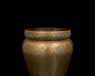 Hand-etched Brass Water Pot
