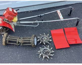 Mantis Gas Garden Tiller with Attachments Model 7222-03-03