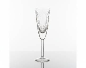 Waterford Crystal Champagne Flutes, Wheat Design, Set of Two