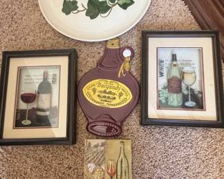 Vintage Wine Themed Decorative Wall Art Collection