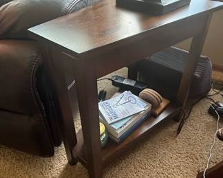 Wooden End Table with Shelf