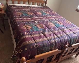 Southwestern Style Wooden Spindle Bed Frame