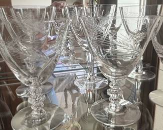 Waterford Crystal Champagne Flutes, Wheat Design, Set of Two