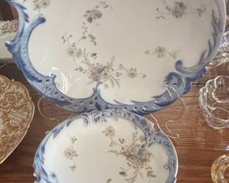 Savoie Pattern Porcelain Serving Dish and Bowls