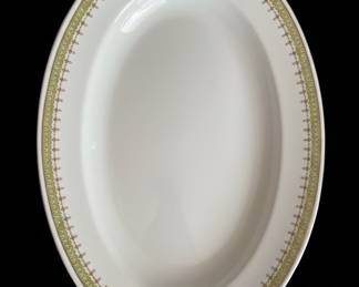 Johann Haviland "Blue Garland" Porcelain Serving Platters (Set of 2) and Ornate Cherub Plate