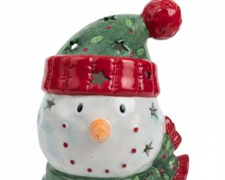 Pfaltzgraff Winterberry Snowman Candle Holder
