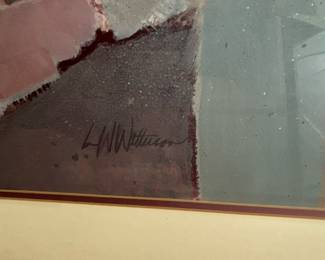 Abstract Geometric Mixed Media Artwork by L. W. Watterson