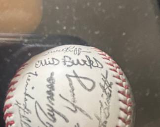 Colorado Rockies Inaugural Season 1993 Signed Baseball and Bat Display