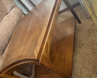 Mid-Century Modern Lane Walnut Wedge End Table