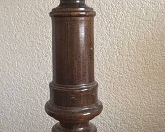 Vintage Stiffel Brass and Wood Table Lamp