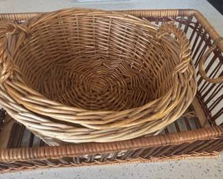 Wicker Storage Baskets (Set of 2)