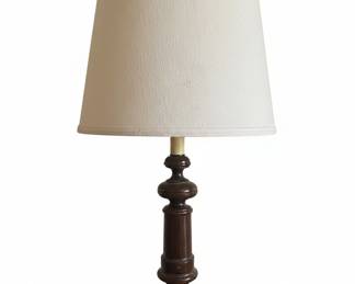 Vintage Stiffel Brass and Wood Table Lamp