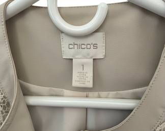 Chico's Faux Leather and Lace Jacket