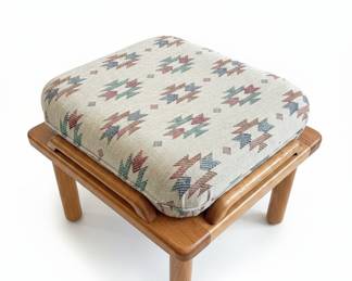 Southwestern Kilim Upholstered Ottoman