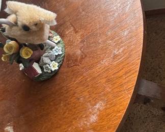 Round Oak Side Table