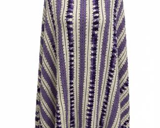 Vintage Chevron and Striped Crochet Afghan Blankets (Set of 2)