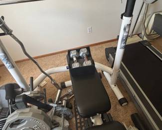 Marcy WM-MX5 Home Gym System with Weights and NordicTrack Treadmill