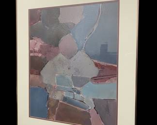 Abstract Geometric Mixed Media Artwork by L. W. Watterson