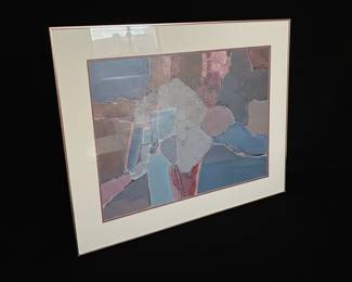 Abstract Geometric Mixed Media Artwork by L. W. Watterson