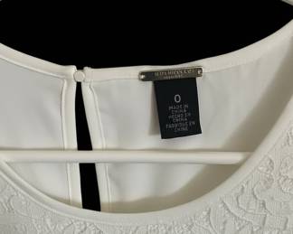 White Lace Top and Black Faux Leather Jacket Set