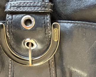 Coach Soho Black Leather Buckle Shoulder Bag