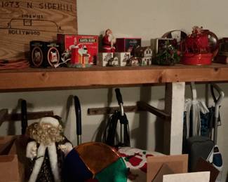 Vintage Christmas Decorations and Vacuums.