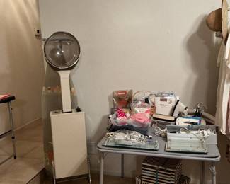 Vintage Retro floor hair dryer. Great to use as a prop or use at a home or saloon.  It works.