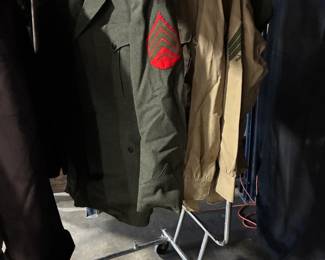 Marine Corps jacket and pants, khaki Marine Corps shirts