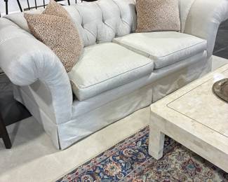 Tufted back two seat sofa