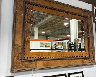 Fabulous large wood framed mirror
