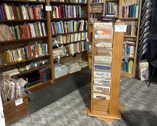 Library with hundreds of books and magazines