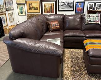 Leather Sectional, Lots of art work of all kinds