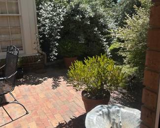birdbath, planters