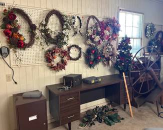 wreaths and desks