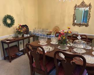 glassware, pink glass, flatware