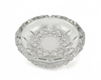 Cut Crystal Ashtray with Sunburst Pattern