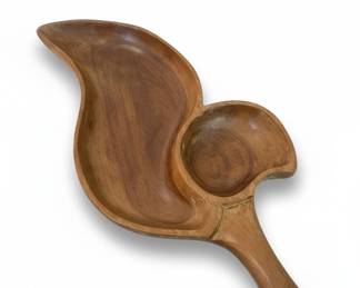 Vintage Wooden Squirrel-Shaped Nut Bowl and Server