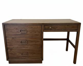 Mid-Century Modern Walnut Desk with Drawers