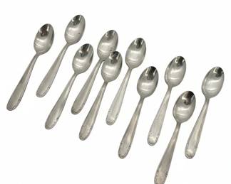 International Silver "Spring Blossom" Sterling Silver Tablespoons (Set of 10)