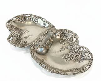 Arthur Court Grape & Leaf Heart Shaped Serving Dish