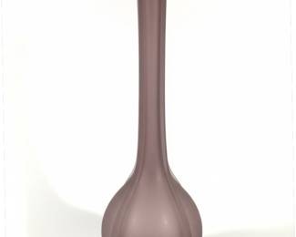 Amethyst Frosted Glass Bud Vase on Three Feet