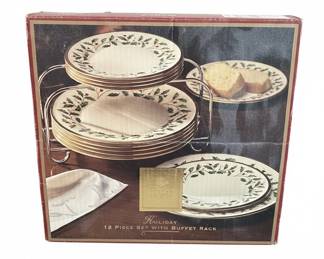 Lenox Holiday 12 Piece Buffet Set with Rack
